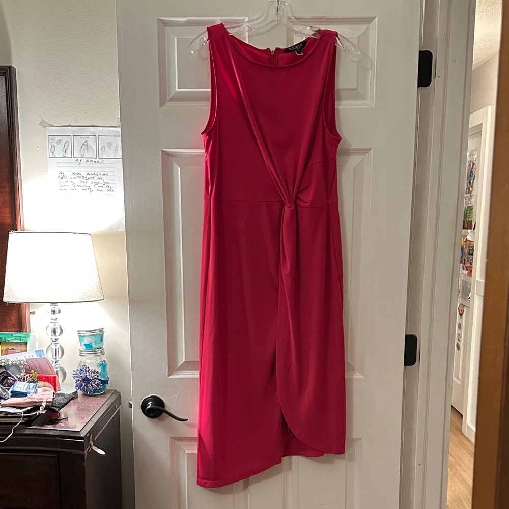 Lauren Ralph Lauren Fuchsia asymmetrical Dress